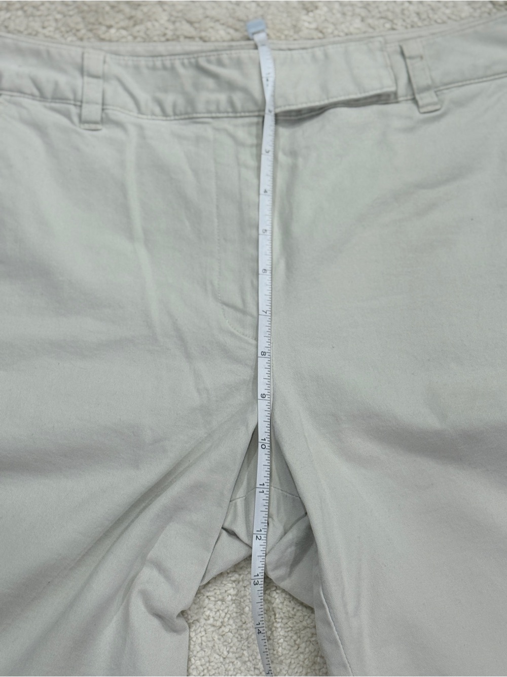 Talbots Women's Flat-Front Khaki Stretch Bermuda Shorts Size 10 - Picture 6 of 10